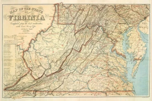 1863 Map of Virginia - Picture 1 of 3