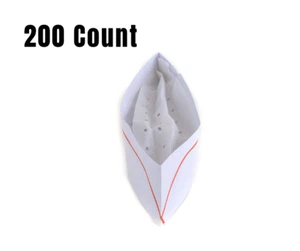 200 Pack - Disposable White Paper Chef Hat - Chef Hat's Quality Paper Hats - Picture 1 of 6
