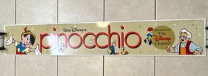 Disney Park Prop sign banner 66" x 11" Pinocchio Jiminy Cricket Geppetto (MM) - Picture 1 of 9