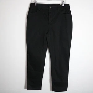 Chicos Perfect Stretch Girlfriend Ankle Jean Womens 1.5 US 10 Black - Picture 1 of 6