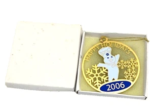 2006 HAPPY HOLIDAYS PILLSBURY DOUGHBOY POPPIN' FRESH CHRISTMAS ORNAMENT NEW - Picture 1 of 5