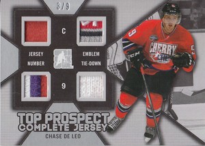 2014-15 ITG Draft Prospects Top Prosp Complete Jsy Silver #TPC6 Chase De Leo/9