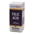 Folic Acid Extra Strength! 100 MicroLingual Tablets Superior Source EXP 6/22