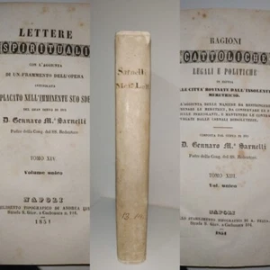 Gennaro M. Sarnelli, DELLE CITTÀ ROVINATE DAL MERETRICIO + LETTERE. Napoli, 1821 - Picture 1 of 12