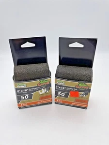 Gator 50 grit sanding belt sand paper 3"x18", lot of 2 belts, Black Zirconium - Picture 1 of 6