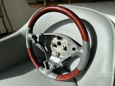 Volante de cuero gris piedra madera nogal Porsche Cayenne fabricante de equipos originales 7L5419091LPBB Foto 1 de 4