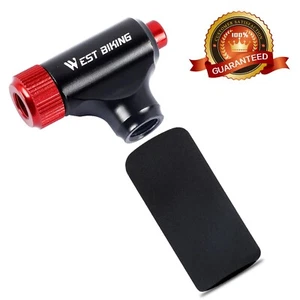 WEST BIKING Mini Fahrrad Pumpe schnell CO2 Inflator Fahrradpumpe Ball Pumpe Rot - Bild 1 von 11