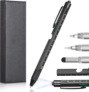 Regalo Uomo Natale,9 in 1 Penna Multifunzione Idee Natale Originali per Uomini,D - Foto 1 di 12