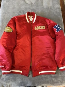 2XL Mitchell And Ness Satin 49ers Jacket Faithful To The Bay - Picture 1 of 13