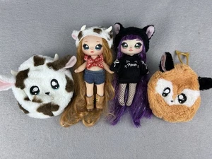 MGA Entertainment Na Na Na Surprise Annabelle Mooshe Cow & Tuesday Meow Dolls - Picture 1 of 4