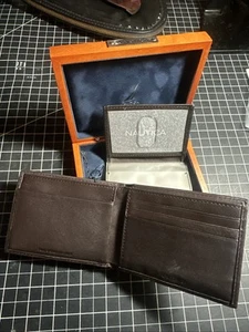 Cartera Nautica Passcase NOS de cuero genuino - Imagen 1 de 8