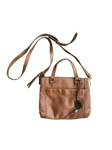 The SAK Collective Shoulder Bag Purse Leather Hobo Bucket Ojai Brown Embossed - Picture 1 of 19