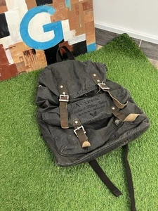 Mochila Gris Militar Avirex 00s Vintage Archivo de Lona de Estados Unidos - Imagen 1 de 16