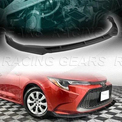 NEGRO MATE 3 PIEZAS PARACHOQUES DELANTERO ALERÓN DIVISOR PARA TOYOTA COROLLA LE XLE 20-25 Foto 1 de 4