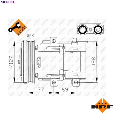 COMPRESSOR AIR CONDITIONING 32061 FOR FORD MONDEO/Mk/II/Turnier/Clipper/� 1.8L - Image 1 of 4
