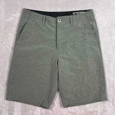 Volcom Hybrid Shorts Mens 30 Waist Green Quick Dry Surf & Turf 4 Way Stretch - Image 1 of 4