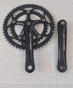 Shimano 105 9 Speed Chainset FC-5502 170mm 53/39 Octalink - Picture 1 of 14