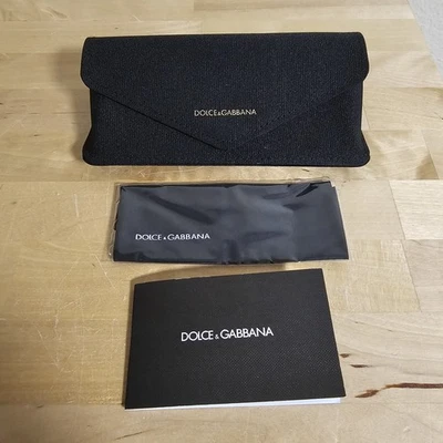 Estuche para gafas de sol/ojos Dolce & Gabbana negro forro de terciopelo suave con tela y certificado Foto 1 de 4