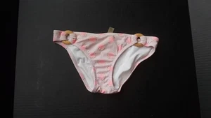 Victoria's Secret light pink bikini bottom with bright pink dots, gold trim sz S - Picture 1 of 2