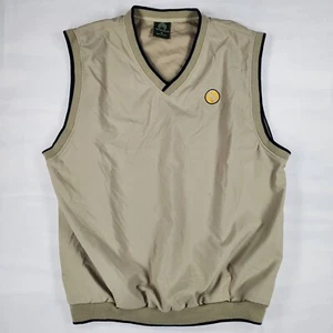 Weatherproof Garment Company Golf Vest Mens Medium Pullover V Neck Pockets Logo - Picture 1 of 10