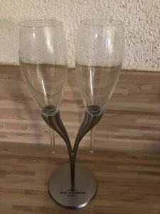 Moet & Chandon Champagnergläser Flöten Vintage Original Aluminium - Bild 1 von 4