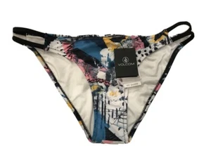 NWOT Volcom Spray It XS Painted Strappy Cheeky Bikini Swim Bottoms #104187 - Picture 1 of 1