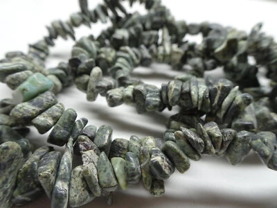 36" Strand Natural Zebra Jasper Stone Bead Chips 4-13.5mm Wide A371 DNG - Image 1 of 4
