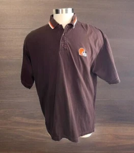 Vintage Puma x NFL Cleveland Browns Herren Braun Orange Kurzarm Polo Gr. XL - Bild 1 von 15