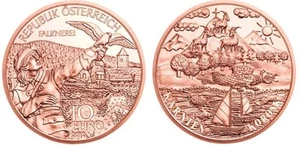 Austria 2012 € 10 Euro FALKNEREI CARINTHIA - KÄRNTEN KOROSKA Copper Coin - Picture 1 of 2