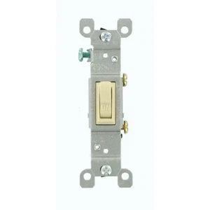 15 Amp Single-Pole Toggle Switch, Ivory 1451-2I - Picture 1 of 4