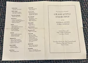 Lawrence Douglas County Kansas 1952 graduados y programa de escuelas públicas - Imagen 1 de 2