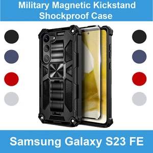 For Samsung Galaxy S23 FE 5G Military Magnetic Kickstand Shockproof Case Cover - Picture 1 of 17