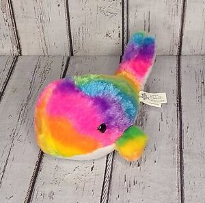 6" Toy Factory Rainbow Whale Plush Stuffed Animal Toy Small Cute