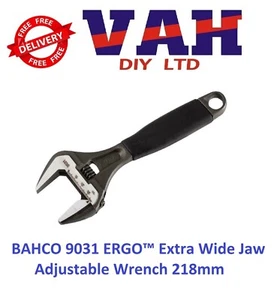 Bahco 9031 Adjustable Spanner Wrench Extra Wide Jaw 38mm Capacity 8" 200mm - Picture 1 of 13