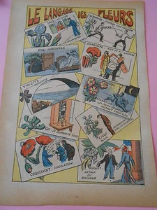 Le Languade des Fleurs Viloette Pin Clematite Muguet Dessins Print 1934 - Foto 1 di 1