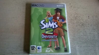 THE SIMS 2 : UNIVERSITY EXPANSION PACK - MACINTOSH APPLE MAC GAME - COMPLETE - Image 1 of 4
