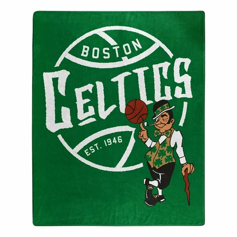 Boston Celtics 50" x 60" Blacktop Design Soft Raschel Blanket by Northwest Cover