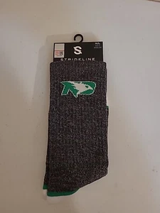 Calcetín North Dakota Hawks Strideline Premium Crew Gris Logo M/L Nuevo (F) - Imagen 1 de 4