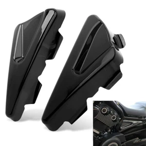 Gloss Black Tank Side Frame Covers For 2007-2017 Harley V-rod Night Rod Special - Picture 1 of 8