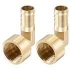2pcs Brass Hose Barb Fitting Elbow 16mm Barbed x G1/2 Female Pipe Connector