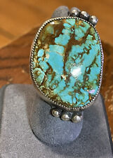 Lovely Royston Turquoise And Sterling Ring Size 8.5 Free Shipping!