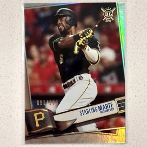 2019 Topps Big League #140 Starling Marte Pittsburgh Pirates Rainbow Foil /100 - Picture 1 of 1