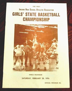 RARE INDIANA GIRLS BASKETBALL FIRST EVER IHSAA STATE CHAMPIONSHIP PROGRAM 1976 - Picture 1 of 7