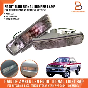 Luz de parachoques señal de giro para Mitsubishi Triton L200 MK 96-06 MR991258 MR991259 - Imagen 1 de 12