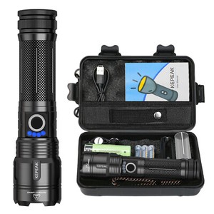Super-Bright 1000000LM LED Tactical Flashlight Torch Zoomable Rechargeable Lamps
