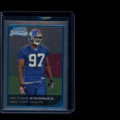2006 Bowman Chrome Rookie Card Mathias Kiwanuka #250 Serial #480/519 N.Y. Giants - Image 1 of 2