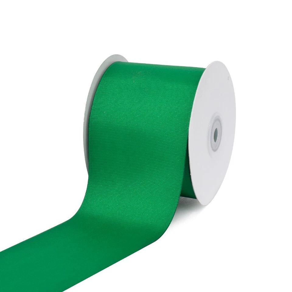  3" Inch Solid Grosgrain Ribbon 25 Yards Emerald Green 25 yd - Image 1 of 1