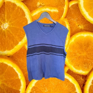 Structure 90s Sweater Vest Tone Blue Size Large - Picture 1 of 3