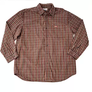 Carhartt Size XL Mens Plaid Shirt 100% Cotton Long Sleeves Collared Brown/Black - Picture 1 of 6