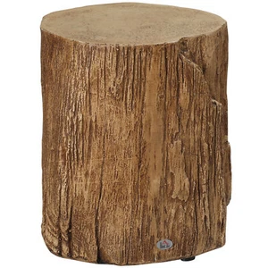 Small Bed Side End Table Round Top Tree Stump Nightstand for Living Room Bedroom - Picture 1 of 9